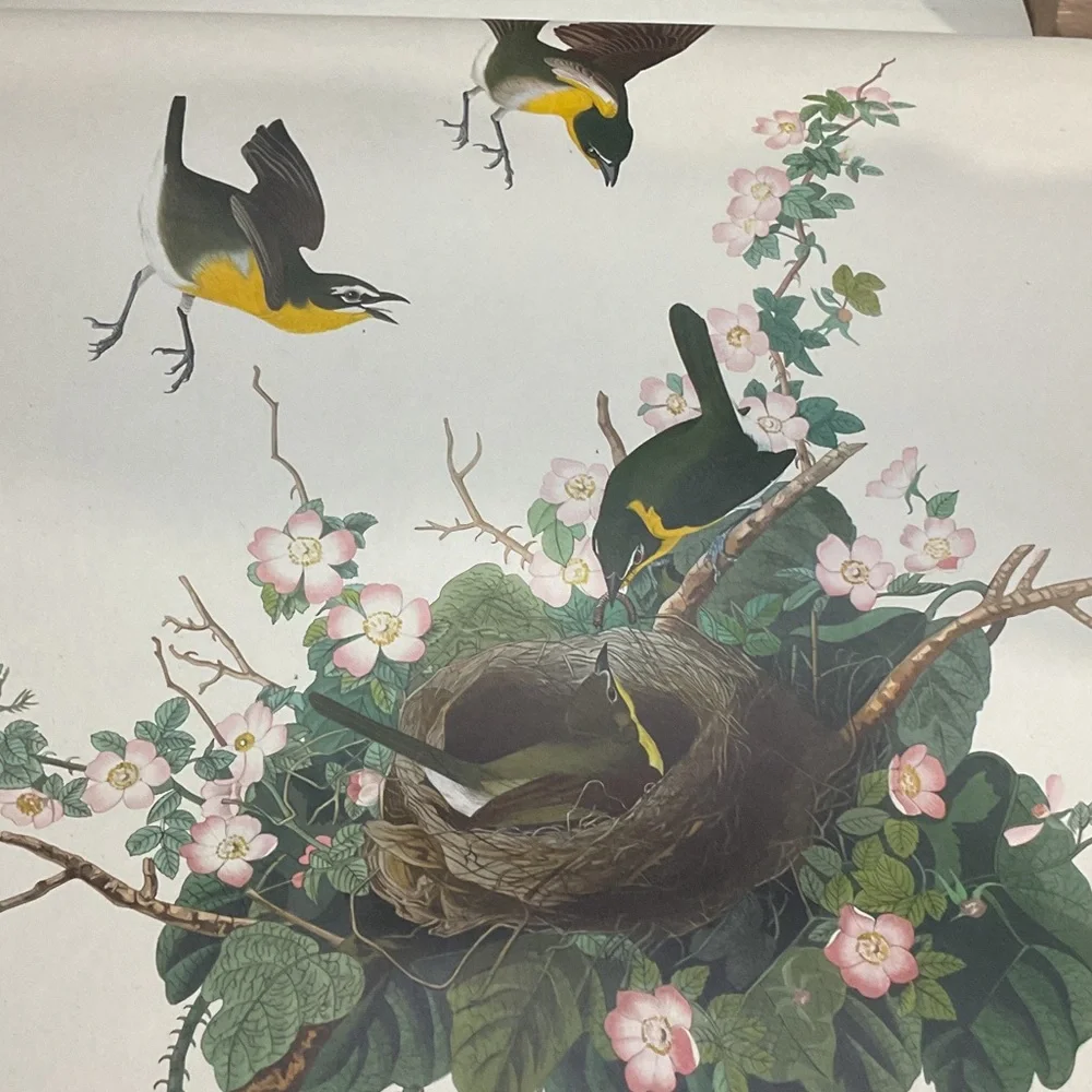 Blue and White Bird Art Calendar1946